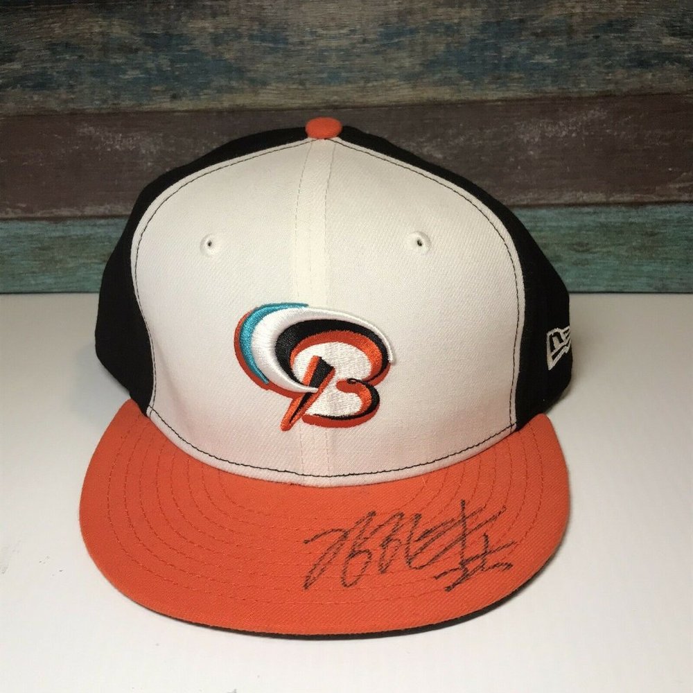 Kim Hyun-soo signed Bowie Baysox hat Game Used? Ba
